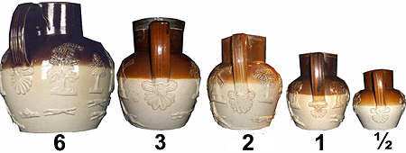Various sizes of jugs