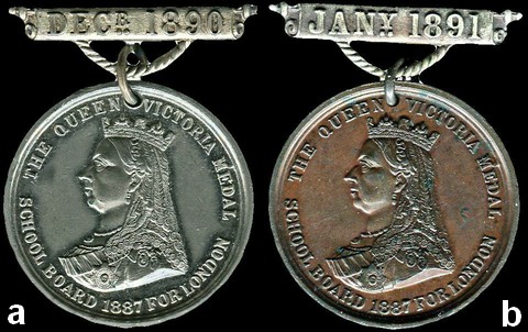 medal medals month 1891 1890 metal years clasp victoria