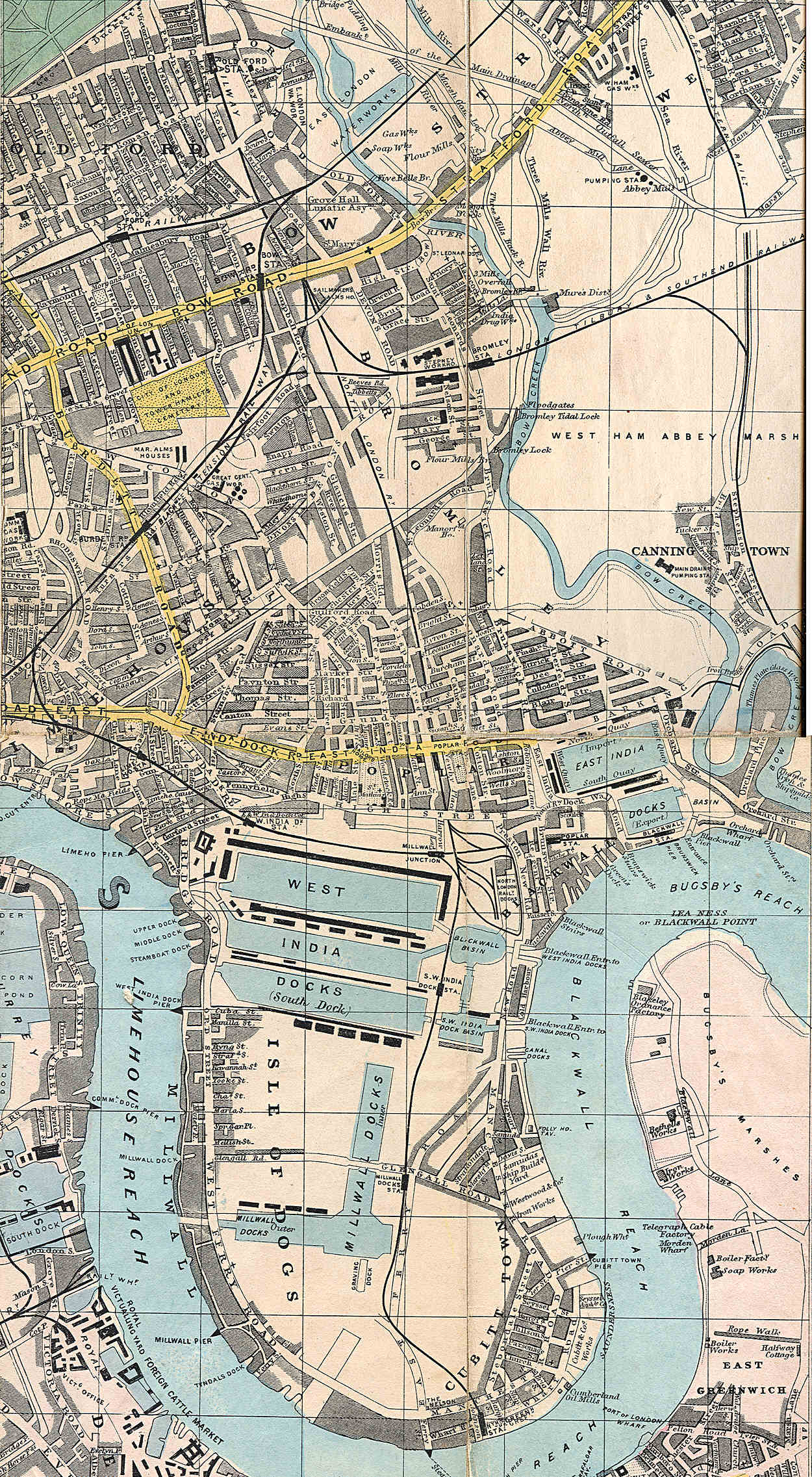 1882 - "Reynolds New Map of London and Suburbs"
