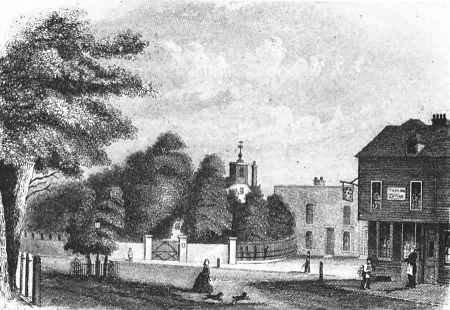 The Broadway, Bromley Saint Leonard, in 1840