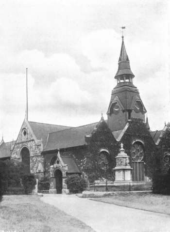 Church of St. Matthias, High Street, Poplar, in the 1920s. By William Whiffin