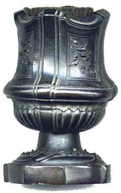 Pen Dryer. 'Essui Plume'. The pen is inserted, nib down, into the brush, which can be removed for cleaning. The base is bolted on to the cup.