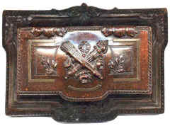 Stamp box with three compartments. This was made at the Sezanne factory.