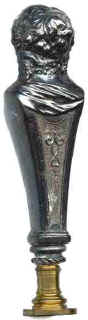 Seal with a Bois Durci Handle. Back. Height 9cm.