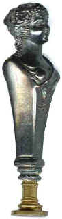Seal with a Bois Durci Handle. Side. Height 9cm.