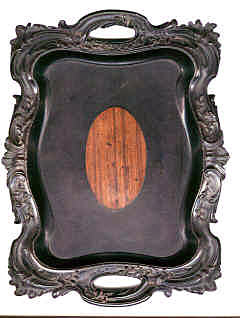 Tray, possibly for Carte de Visites. This design is also found as an encrier, with an inkwell in the centre.