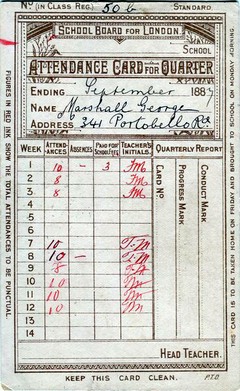 Attendance Card (Front)
