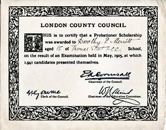 Probationer Scholarship 1905