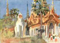 Entrance to the Shwe Dagon Pagoda, Rangoon 