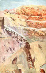 An open cut in the Mount Lyall Mine, Otago, New Zealand 