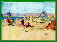 View of Pagan Burma, from the Chat Gunga Pagoda