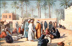 An Arab village market place