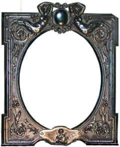 An exceptionally large mirror with a wooden back.