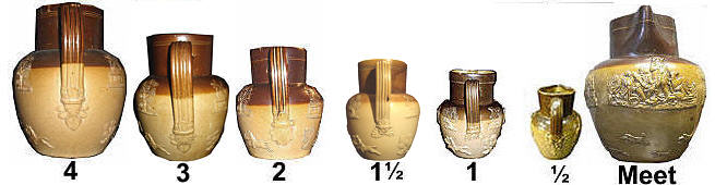 Various sizes of jugs