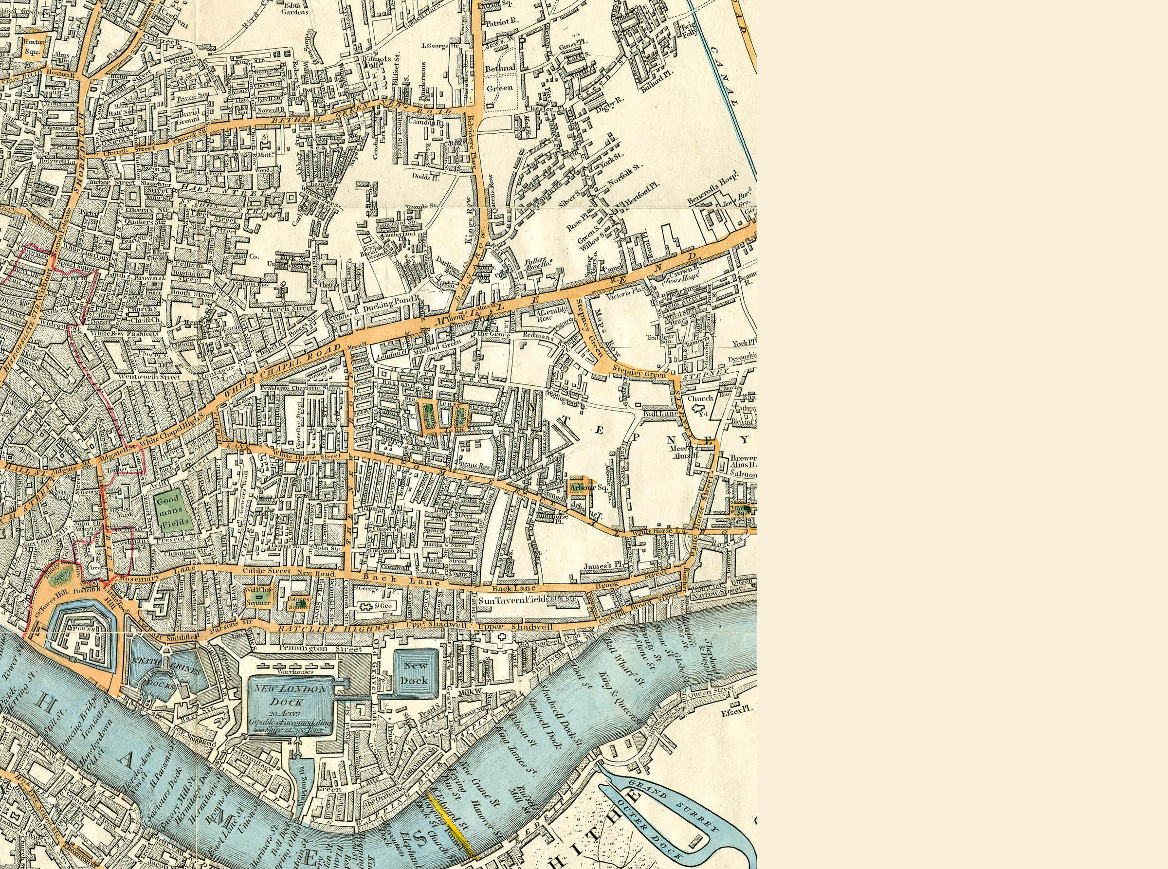 1822 - Carey, "New Pocket Plan of London Westminster and Southwark"