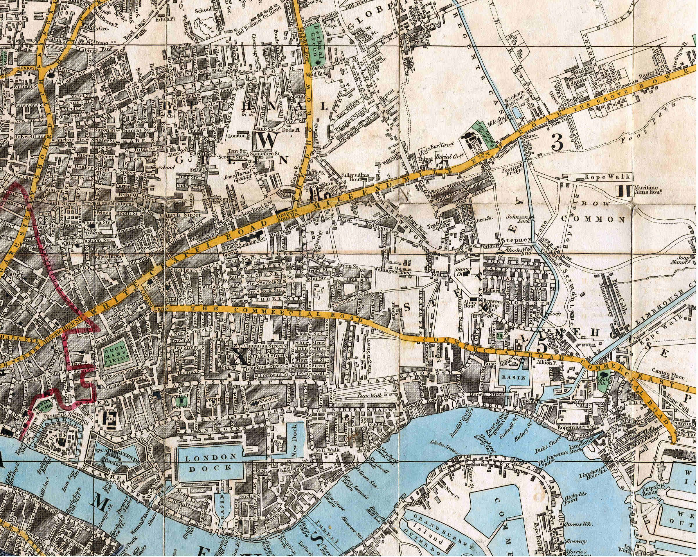 1831 - Cruchley, "New Plan of London"