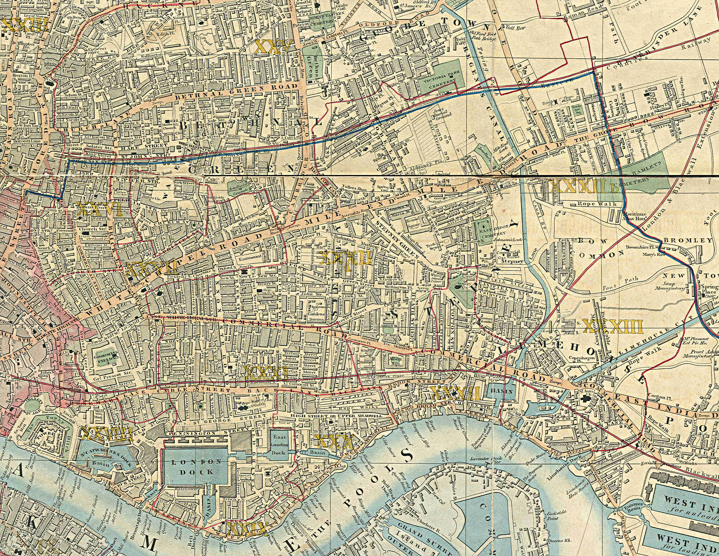 1853 - Cross, "Cross's New Plan Of London"