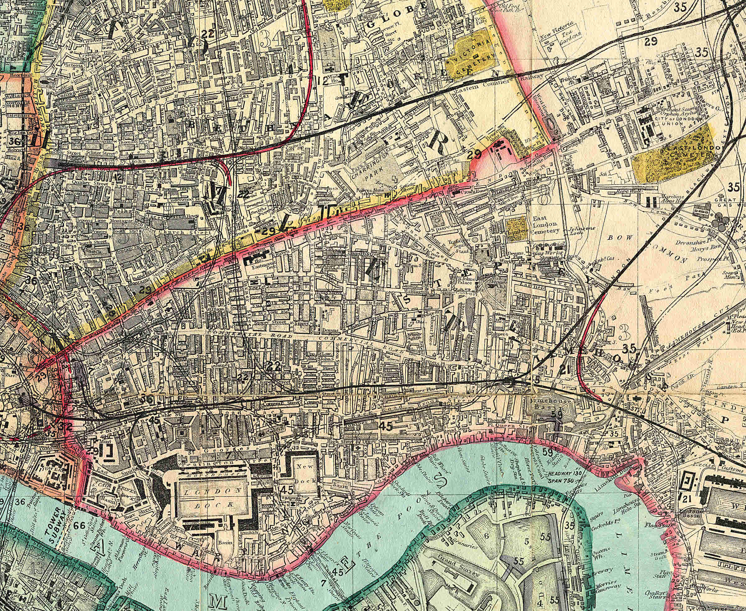 1864 - Wyld, "New Map of London"