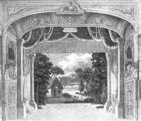 The proscenium and stage of the Royalty Theatre, Well Close, in 1785