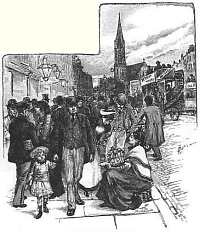 A Sunday morning group on Whitechapel High Street, ca. 1894