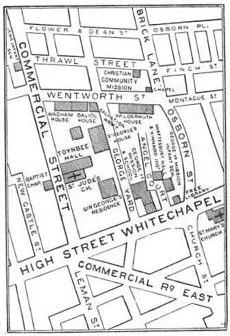 Map of Whitechapel High Street and surrounding area, ca. 1896